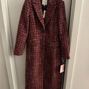 Avec Les Filles Multicolor Plaid Trench Coat